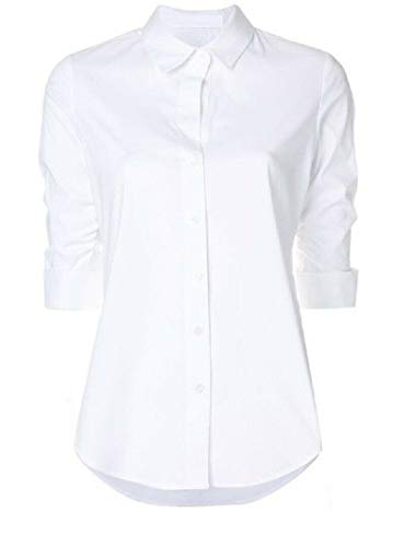 TwinPack Girls Regular Fit School Shirt Blouse 3/4 Sleeve Three Quarter Easy Care Ages 3-16y White
