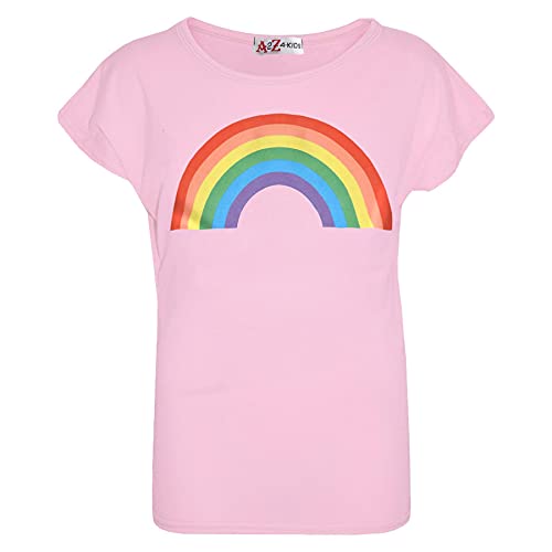 A2Z 4 Kids Girls T Shirts Rainbow Print Stylish Fahsion Trendy Summer T Shirt Tank Top & Tees New Age 5 6 7 8 9 10 11 12 13 Years