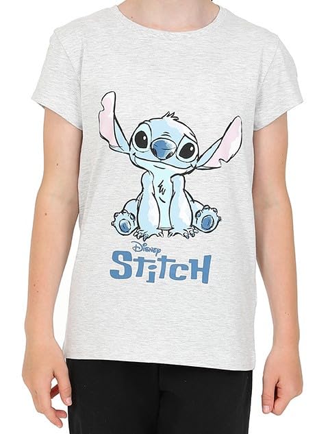 Disney Lilo & Stitch Girls T-Shirts 3 Pack Kids Multipack (11-12 Years) Grey