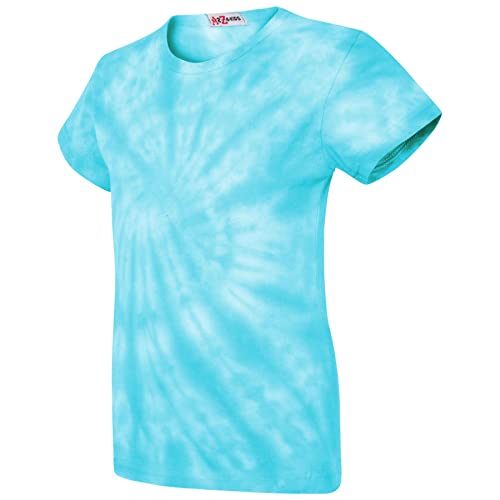 A2Z 4 Kids Tie Dye Print Trendy Summer Top & Tees - Tie Dye 253 T Shirt Blue 11-12
