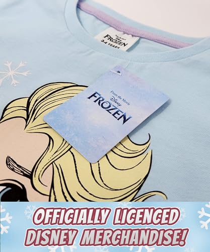 Disney Three Pack 100% Cotton Frozen T Shirts Elsa, Anna, Olaf 2-10yrs (UK, Age, 5 Years, 6 Years, Regular) Multi