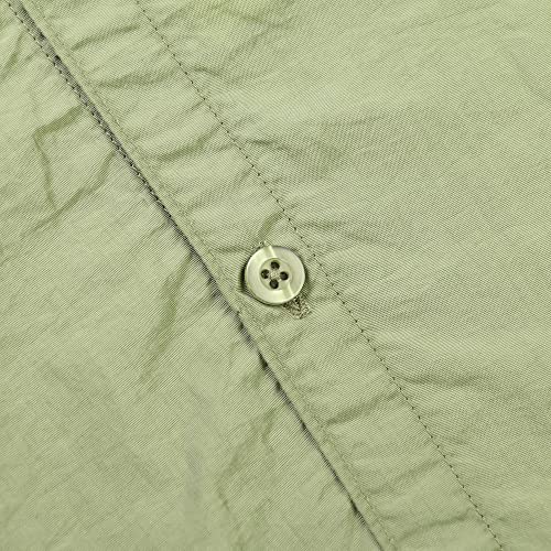 Aeslech Boys' Long Sleeve Button Down Explorer Scout Shirt Quick-Dry UV Sun Protection Outdoor Hiking Safari Khaki 140-8-9Y