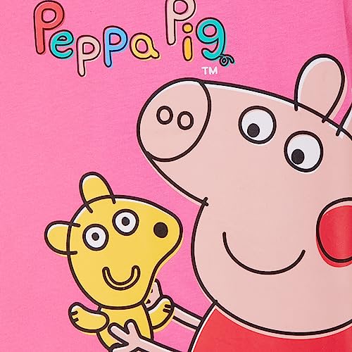 Peppa Pig Girls 3 Pack T-Shirts Kids Peppa Dress Up Tops Little Girls T-Shirt for Summer Multi Pack Tees Gift Set Size 3-4 Years