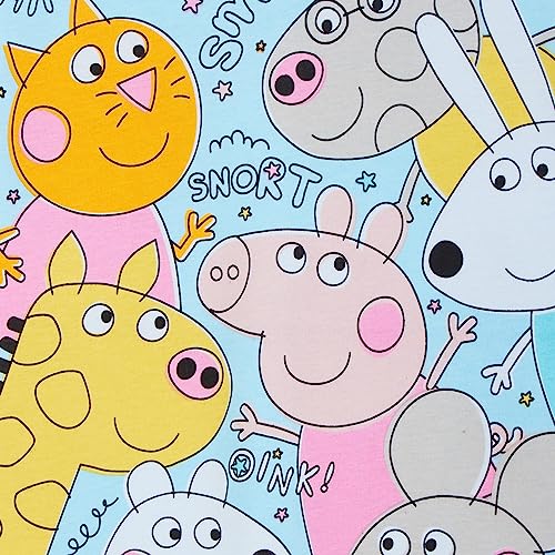 Peppa Pig Girls 3 Pack T-Shirts Kids Peppa Dress Up Tops Little Girls T-Shirt for Summer Multi Pack Tees Gift Set Size 3-4 Years