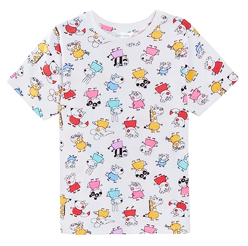Peppa Pig Girls 3 Pack T-Shirts Kids Peppa Dress Up Tops Little Girls T-Shirt for Summer Multi Pack Tees Gift Set Size 3-4 Years