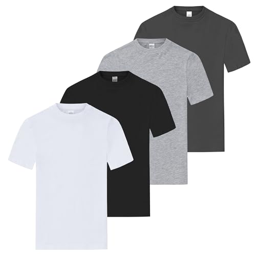 The Essentials Wardrobe Boys TEW 4 Pack T- Shirt - Assorted - 1-12/13 Years