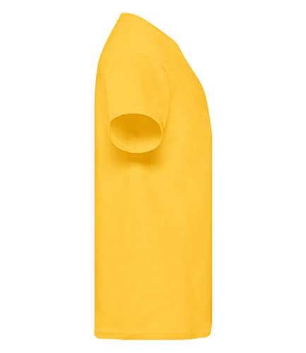 Fruit of the Loom Unisex Kids Original Crew Neck Short Sleeve T-Shirt, Yellow (Sunflower Yellow), 9-11 Years (Manufacturer Size: 140)