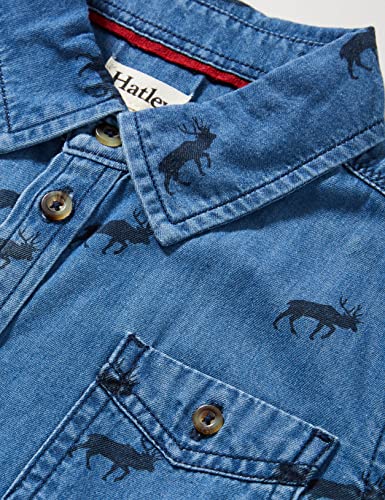 Hatley Boy's Button Down Shirt, Mini Elk, 6 Years