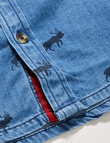 Hatley Boy's Button Down Shirt, Mini Elk, 6 Years