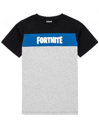 Fortnite T-Shirt for Boys & Girls | Kids Block Colour Options Gamer Top | Logo Game Merchandise Clothing 11-12 Years Multicoloured