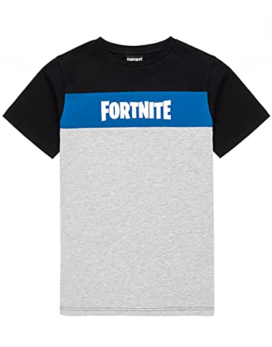 Fortnite T-Shirt for Boys & Girls | Kids Block Colour Options Gamer Top | Logo Game Merchandise Clothing 11-12 Years Multicoloured