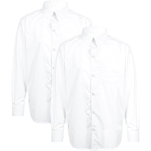 A2Z 4 Kids Boys T Shirts Plain Summer Tank Top & Tees - Boys UF Shirt White 2 Pack 11-12