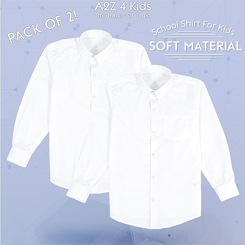 A2Z 4 Kids Boys T Shirts Plain Summer Tank Top & Tees - Boys UF Shirt White 2 Pack 11-12