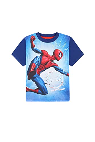 Spiderman 3 Pack Kids T-Shirts Boys Girls Multipack (5-6 Years) Blue