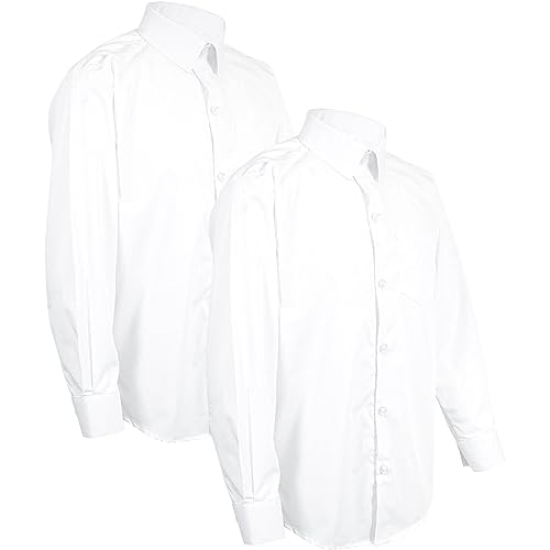 A2Z 4 Kids Boys T Shirts Plain Summer Tank Top & Tees - Boys UF Shirt White 2 Pack 11-12