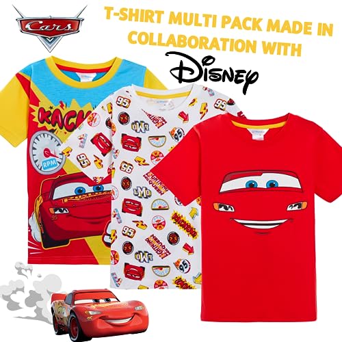 Disney Boys 3 Pack Cars T-Shirts 3-4 Years