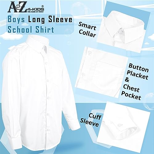 A2Z 4 Kids Boys T Shirts Plain Summer Tank Top & Tees - Boys UF Shirt White 2 Pack 11-12