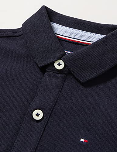 Tommy Hilfiger Boys Short-Sleeve Polo Shirt Organic Cotton, Blue (Sky Captain), 14 Years