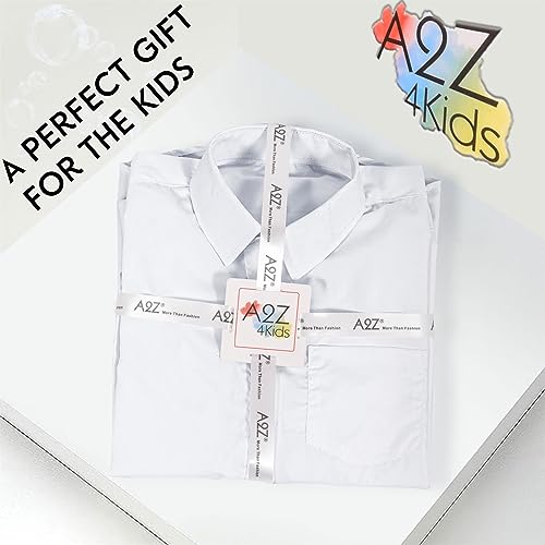 A2Z 4 Kids Boys T Shirts Plain Summer Tank Top & Tees - Boys UF Shirt White 2 Pack 11-12