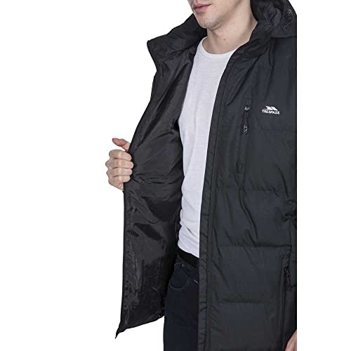 Trespass Tuff, Black, 5/6, Waterproof Jacket with Removable Hood for Kids / Boys, Age 5-6, Black