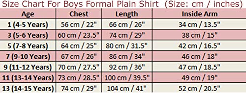 AEL Boys Shirt Formal Plain Long Sleeved Wedding Suit Smart Party Colour: Black Size: 7-8 Years