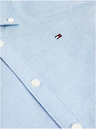 Tommy Hilfiger Boys Stretch Oxford Shirt, Blue (Calm Blue), 12 Years