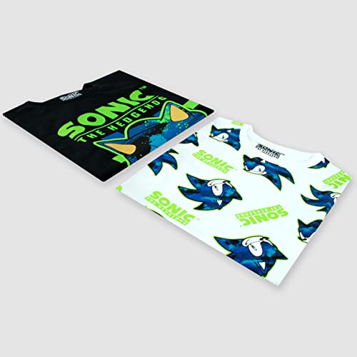 Sonic The Hedgehog T Shirts | Boys' T-Shirts 2 Pack | Gaming T Shirt for Kids Multicoloured 4-5 Years