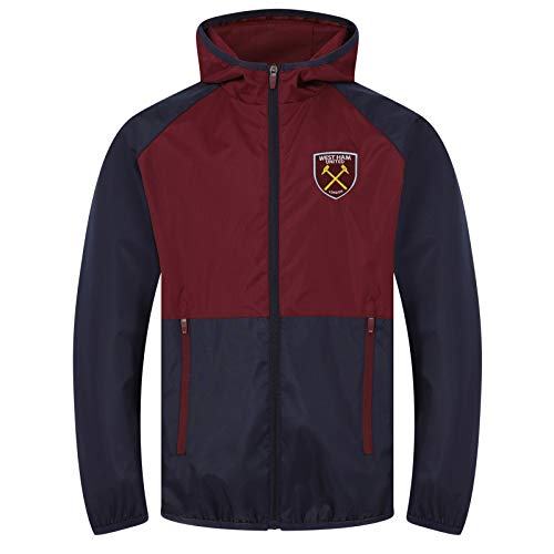 West Ham United FC Gift Boys Shower Jacket Windbreaker Navy Claret 4-5 Years