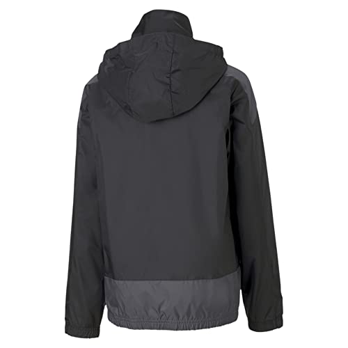 PUMA Boys, teamGOAL 23 Training Rain Jack Regenjacke, Black-Asphalt, 164