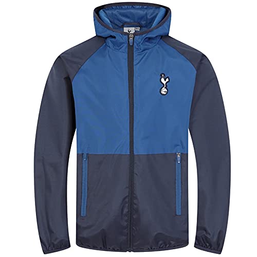 Tottenham Hotspur FC Official Gift Boys Shower Jacket Windbreaker Blue 8-9 Years