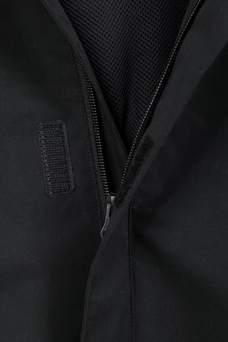 Mountain Warehouse Solar Kids Unisex Waterproof Jacket - Rip Stop Fabric, Taped Seams Adjustable Cuffs, Adjustable Hood, Boys & Girls, Best for & Outdoors Black 13 Years