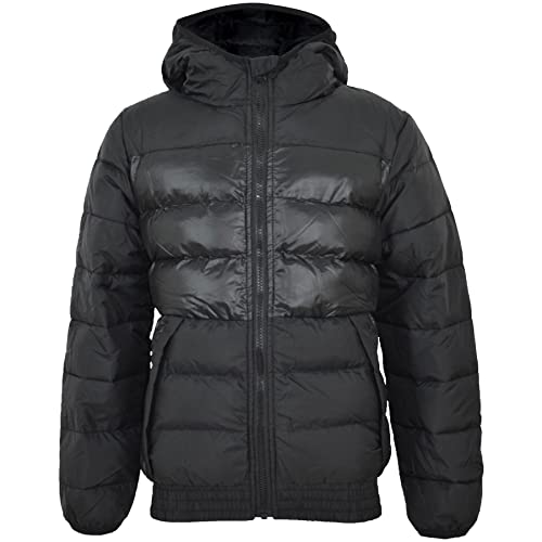 A2Z Kids Boys Fashion Padded Casual School Jacket Black Bubble Coat Urban Winter Wear 5-13 Years