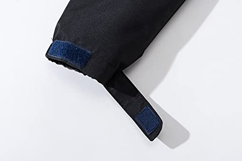 LAUSONS Boys Waterproof Jacket Toddler Girls Camo Windbreaker with Hood Black 9-10 Years/Label 140