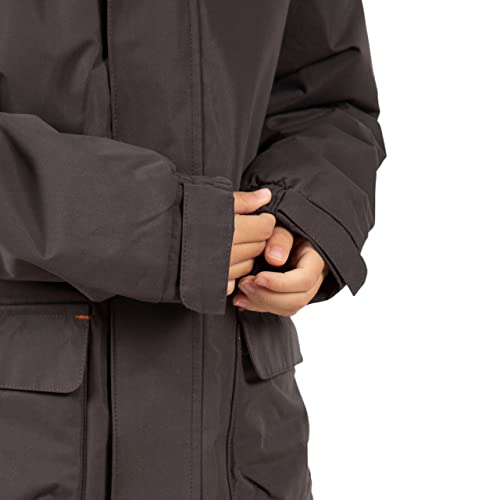 Trespass Boys Padded Waterproof Jacket Detachable Hood Parka Style Raincoat Windproof Hooded School Coat Upbeat