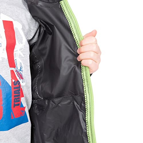 Trespass Unisex Kids Qikpac Compact Pack Away Waterproof Rain Jacket, Black, 11-12 Years UK