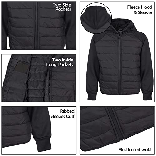A2Z Kids Boys Fashion Padded - Jacket JK40 Black 13
