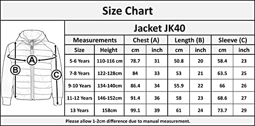 A2Z Kids Boys Fashion Padded - Jacket JK40 Black 13