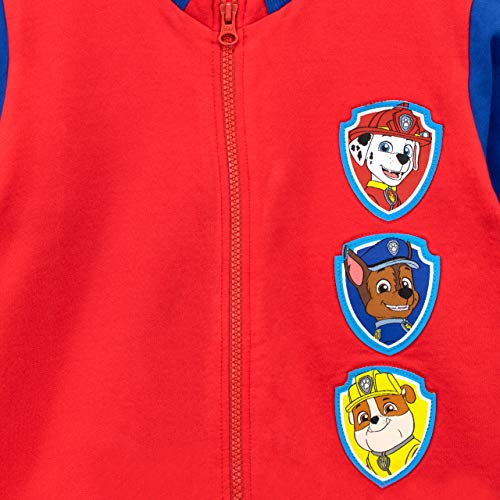 Paw Patrol Jacket | Boys' Jackets | Chase Marshall Rubble Sweatshirt | Kids Zip Up Jumper Red Age 5 to 6 Years