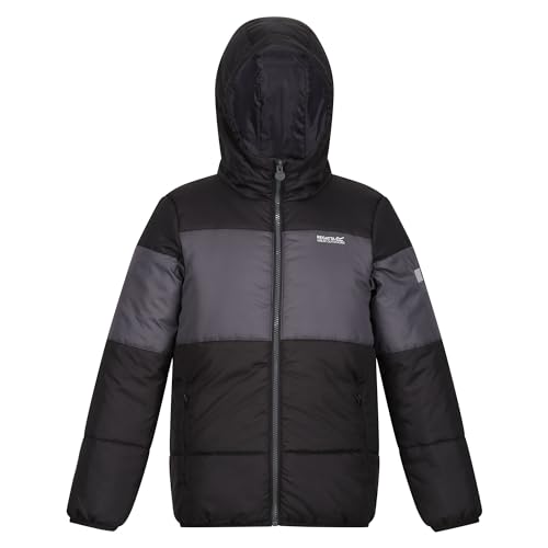 Regatta Kids Lofthouse VII Padded Water Repellent Jacket - Black - 14 Yrs