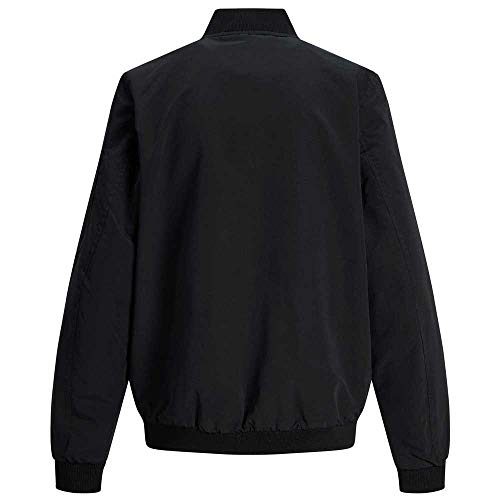 JACK & JONES Boys Bomber Jacket Full Zip Outdoor Warm Long Sleeve Casual, Black Colour, UK Size 12 Years