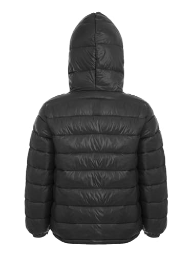 CHICTRY Kids Boys Girls Winter Coats Lightweight Packable Down Puffer Jacket Water Resistant Bubble Puffer Windbreaker Outwear Black 13-14 Years