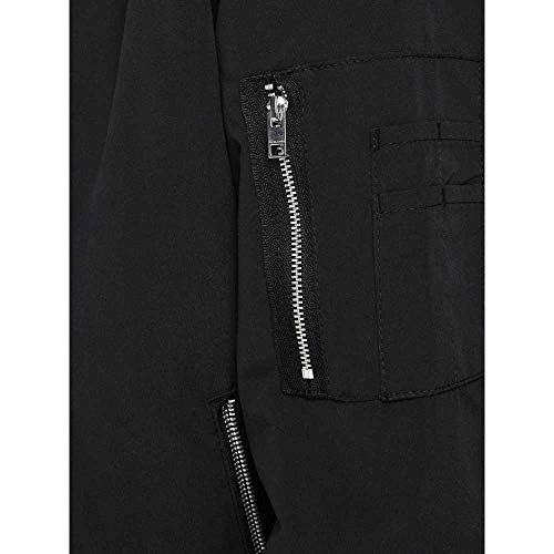 JACK & JONES Boys Bomber Jacket Full Zip Outdoor Warm Long Sleeve Casual, Black Colour, UK Size 12 Years