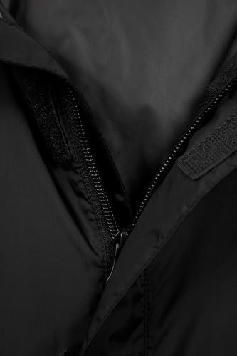 Mountain Warehouse Pakka Kids Waterproof Jacket - Wind Resistant, Lightweight & Breathable Rain Coat for Girls & Boys with Packaway Bag - For Wet Weather, Travel, Spring Summer Black 7-8 Years