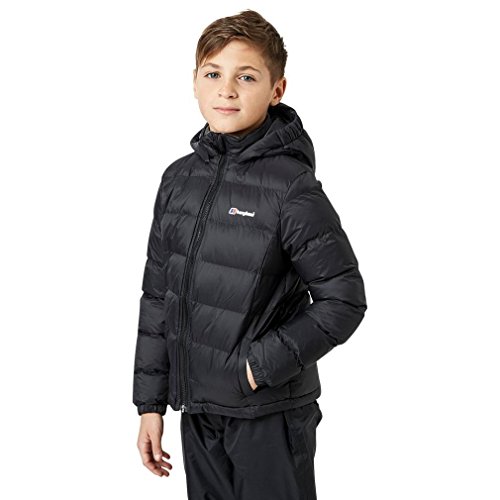 Berghaus Kids' Burham Insulated Jacket with Lightweight Insulation and Water Resistant Fabric, Kids' Winter Jacket, Kids' Hiking & Outdoor Recreation Clothing, Black, Age 13