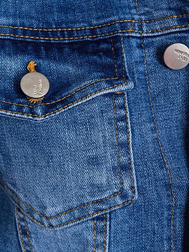 SS7 Girls Denim Jacket Stonewash Blue Stretch