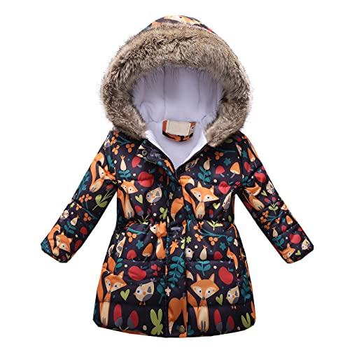 Kids Girls Winter Jacket Baby Winter Thick Warm Hooded Windproof Coat Outwear Jacket Clothes Fashion Clothes