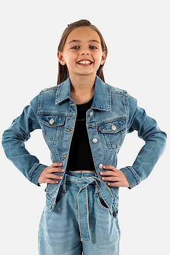 Levi's Kids Stretch Trucker Jacket Girls, Blue, 12 Years