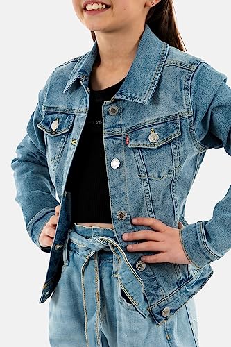 Levi's Kids Stretch Trucker Jacket Girls, Blue, 12 Years