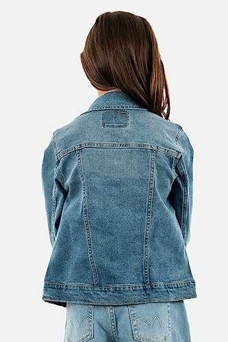 Levi's Kids Stretch Trucker Jacket Girls, Blue, 12 Years