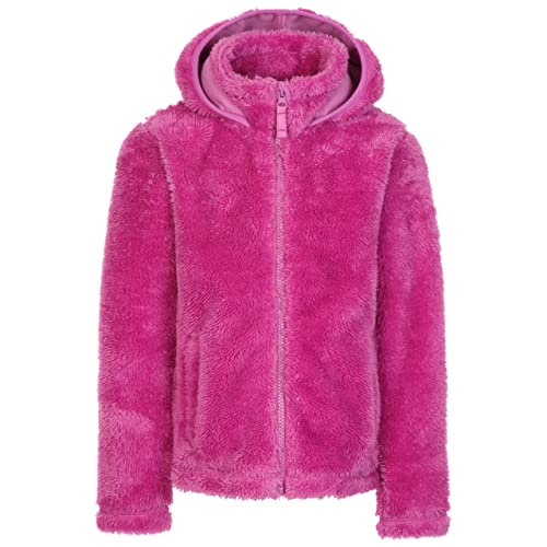 Trespass Girl's Violetta Hooded Fleece, Deep Pink, 7-8 Years